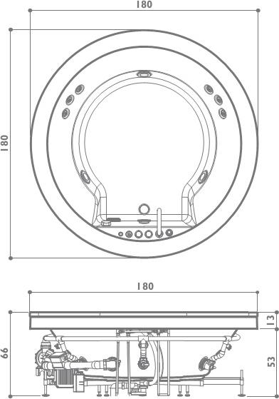 Акриловая ванна Jacuzzi Nova Top AQS