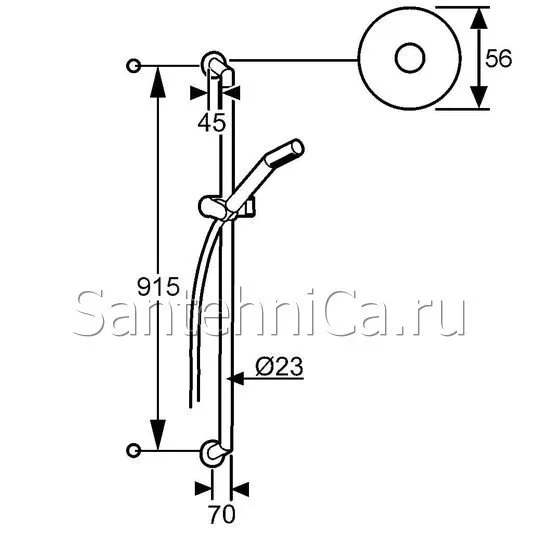 Душевой гарнитур Kludi New Waves 5714005-00 хром