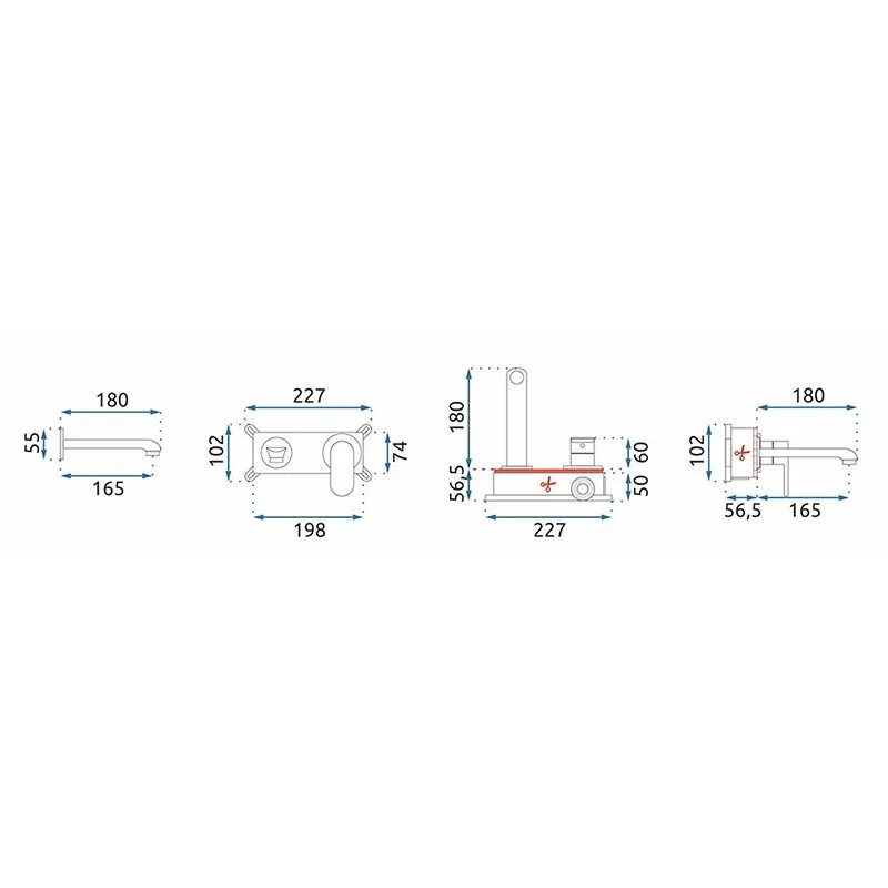 Смеситель для раковины Rea Hyper REA-B2061 черный