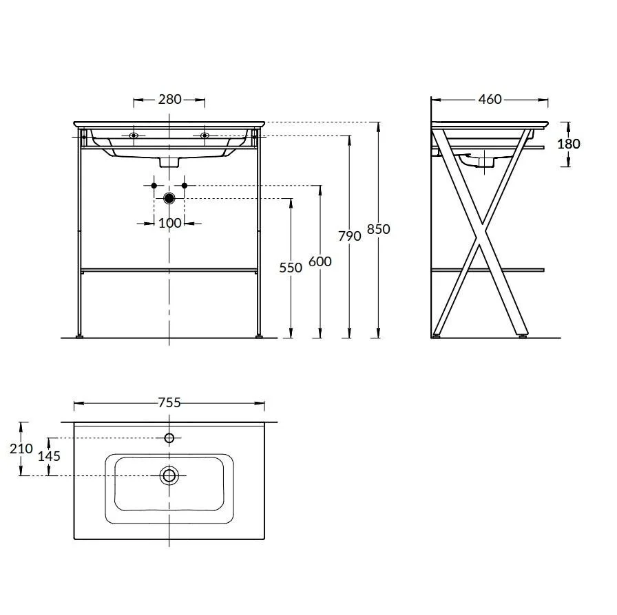 Тумба под раковину Kerama Marazzi Piano Next PIA.N.75.BLK черный