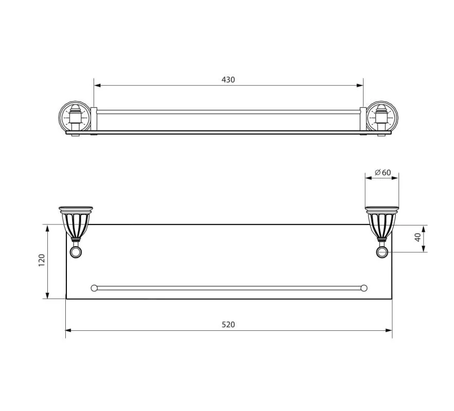 Полка Rush Socotra ST12611 хром