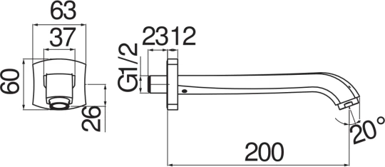 Излив для ванны Nobili AV00158/41BR, бронза