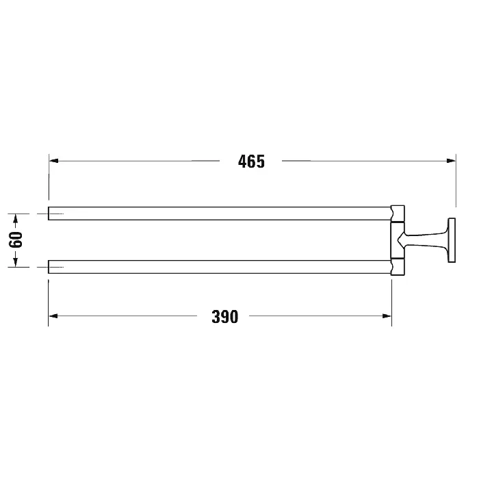 Полотенцедержатель Duravit Starck T 99414600 черный