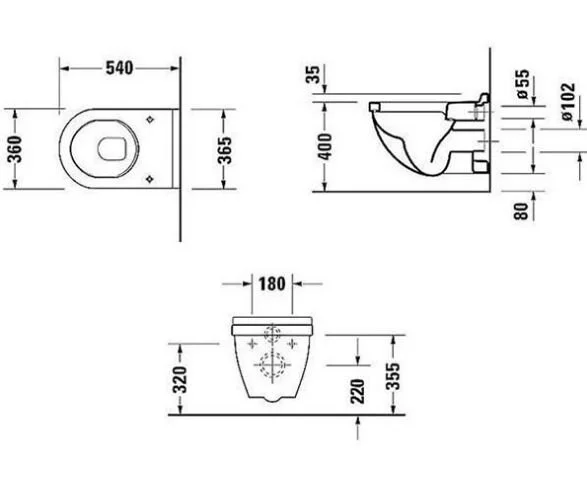 Инсталляция Geberit с унитазом Duravit Starck 3 42000900A1, сиденье микролифт, комплект