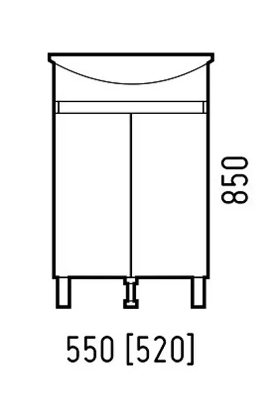 Тумба под раковину Corozo Джуно 55 SD-00001546, белый