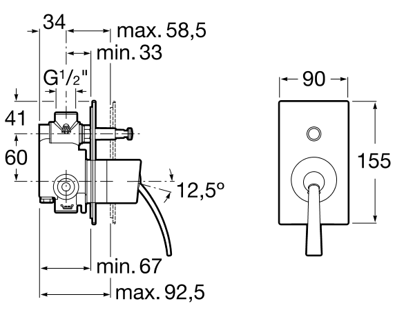 Смеситель для ванны Roca Moai 5A0646C00