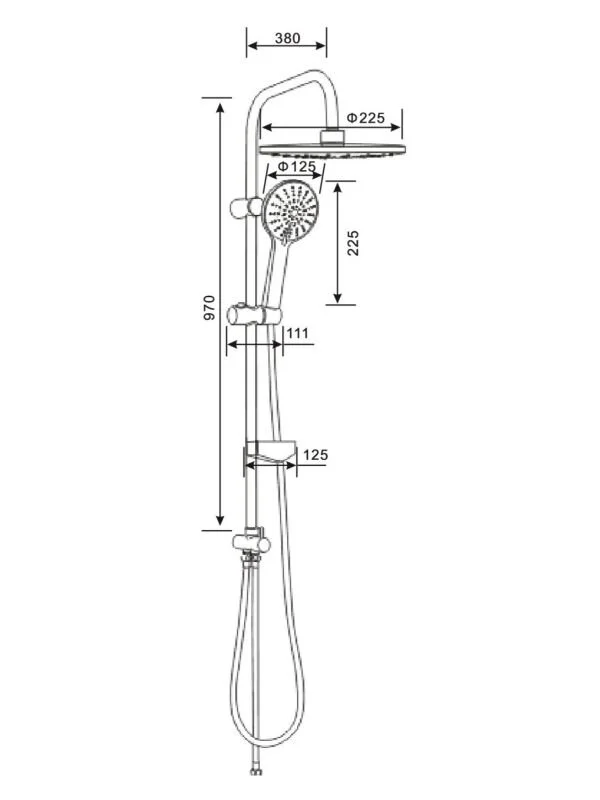 Душевой гарнитур Agger Breeze A0193544 черный