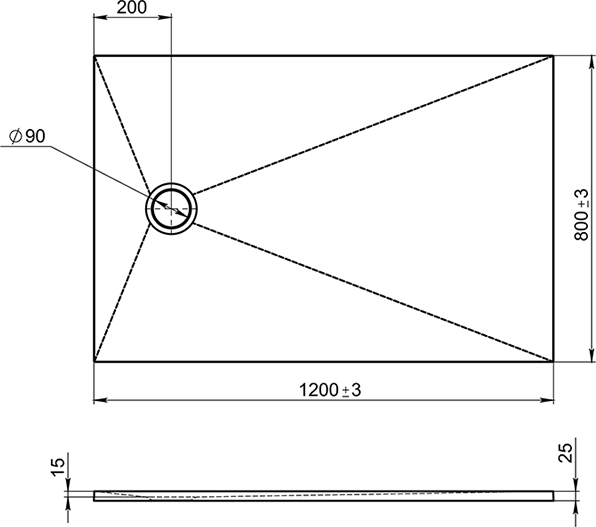 Душевой поддон Jacob Delafon Tolbiac 120x80 E6D331RU-NGM, черный матовый