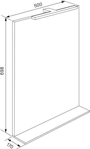 Зеркало с подсветкой Iddis Custo 50 см NCU50W0i98