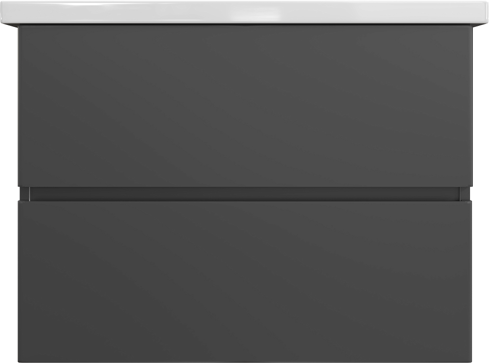 Тумба с раковиной STWORKI Колдинг 80 антрацит, с раковиной Como 80