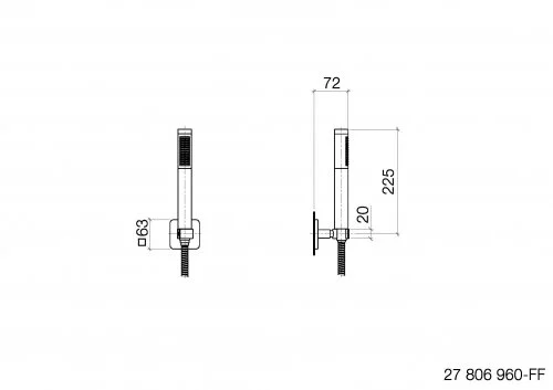 Душевой гарнитур Dornbracht Just 27 806 960-00 хром