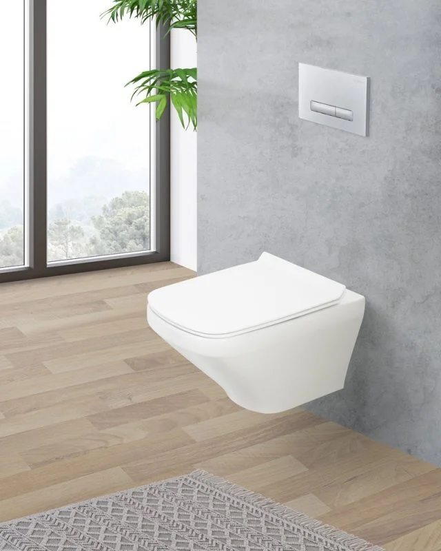 Инсталляция Ideal Standard узкая с унитазом BelBagno Sela BB3201CHR, сиденье микролифт, комплект