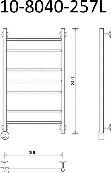 Электрический полотенцесушитель Маргроид B10 10-8040-257L 40x80 см
