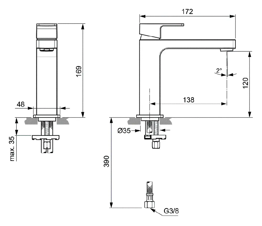 Смеситель для раковины Ideal Standard Edge A7108AA хром