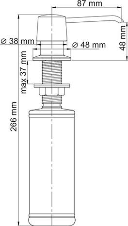 Дозатор для жидкого мыла WasserKRAFT K-1599, матовый хром