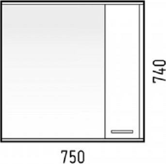 Зеркальный шкаф Corozo Лорена 75 SD-00000297 с подсветкой Лайн Белое