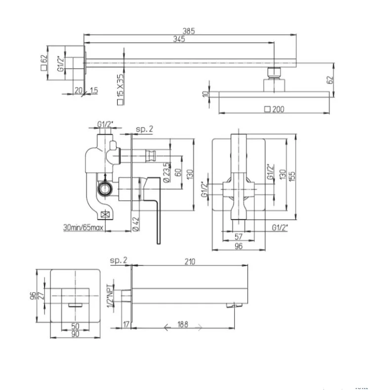 Душевая система Paini Dax-r-dax 84CR434R хром