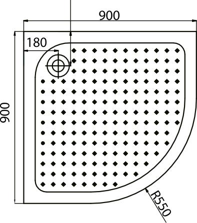 Поддон для душа Edelform Moderato EF-8010 90 см