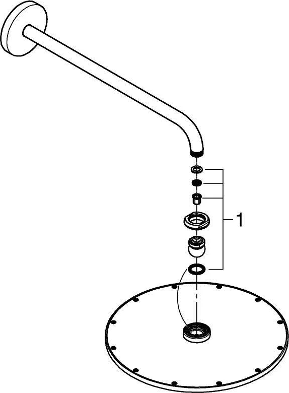 Верхний душ Grohe Rainshower 310 26257000, хром