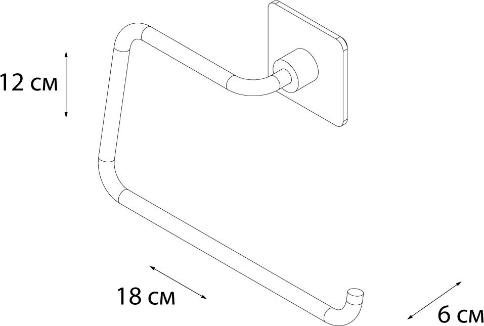 Полотенцедержатель Fixsen Square FX-93111 хром