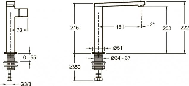 Смеситель для раковины Jacob Delafon Composed E73159-ND-TT