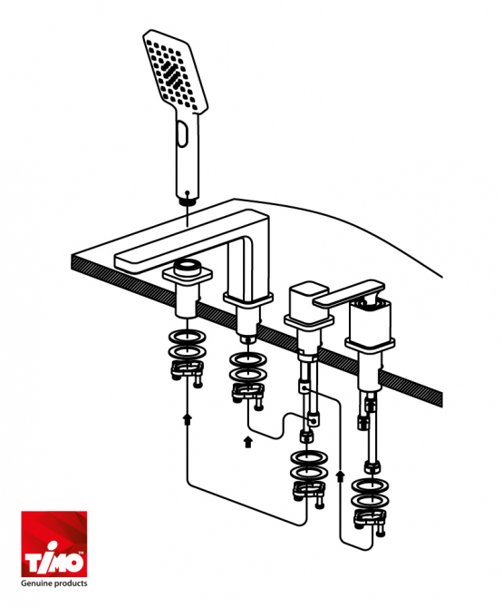 Смеситель для ванны и душа Timo Torne 4330/03Y черный