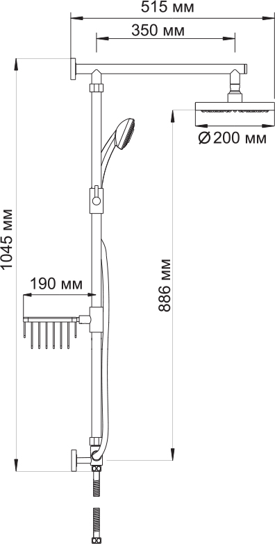 Душевая стойка Wasserkraft A015