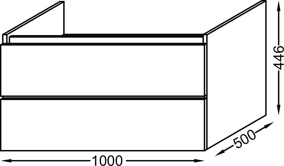 Тумба для комплекта 100 см Jacob Delafon Parallel EB1705-M77 пепельный матовый