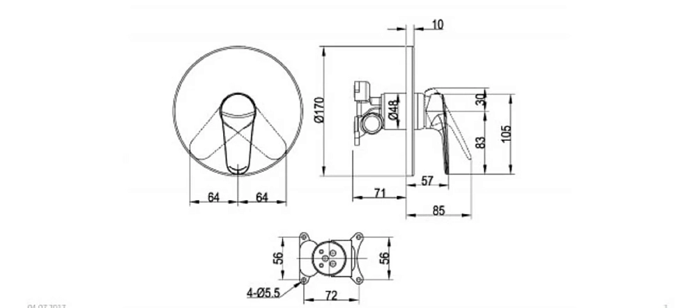 Смеситель для ванны Villeroy&Boch O.novo TVS10435200061