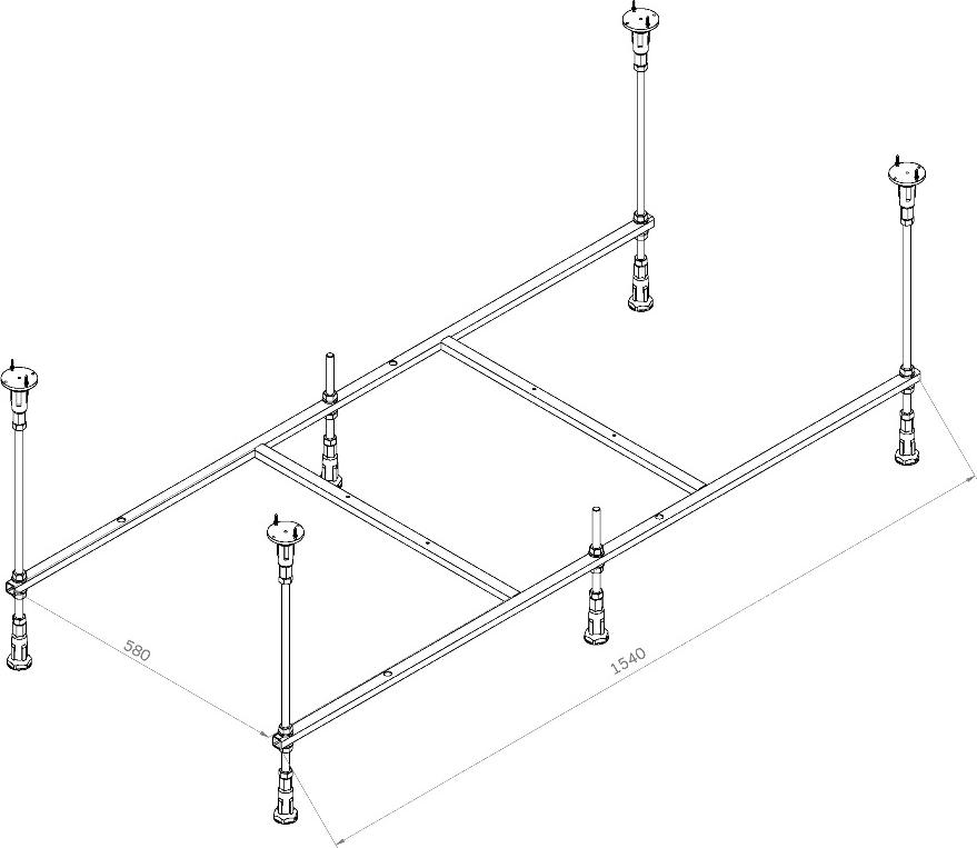 Каркас для ванны AM.PM X-Joy 160x70 W94A-160-070W-R