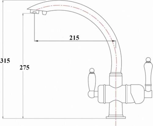 Смеситель Zorg Sanitary ZR 327 YF ХРОМ ПЕСОЧНЫЙ для кухонной мойки