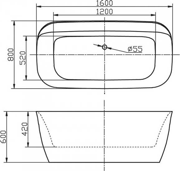 Акриловая ванна BelBagno BB303