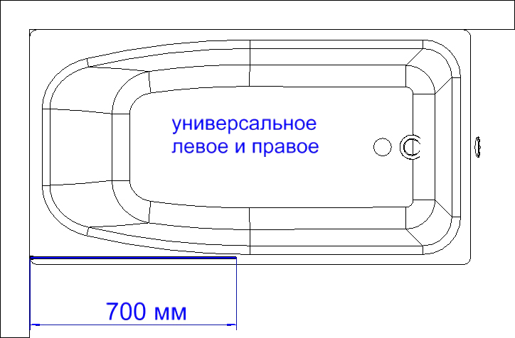 Шторка на ванну DIWO Ростов 4GW009 неподвижная, 70x150