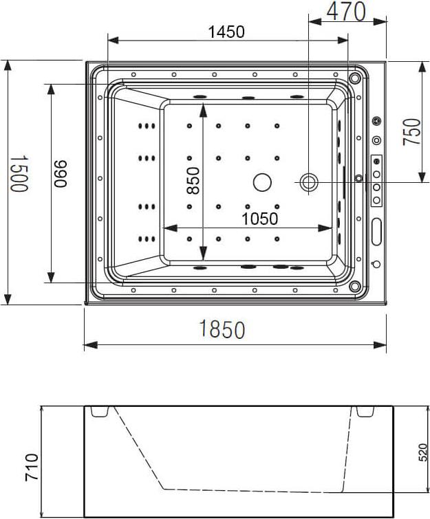 Акриловая ванна Gemy G9268 K