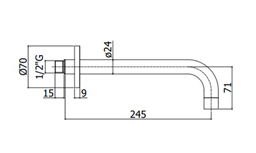 Излив  Paffoni Light ZBOC141NO черный