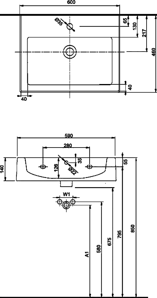 Раковина IFO Twins RP011160200