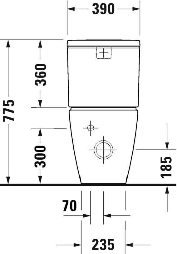 Унитаз-компакт напольный Duravit D-Neo 2002090000 с бачком 0944100005