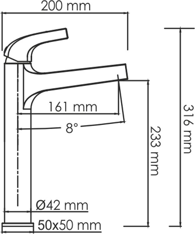 Смеситель для раковины Wasserkraft Sauer 7103H, золото