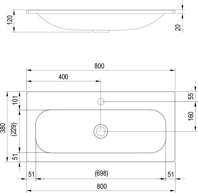 Тумба с раковиной Ravak Ring 80 белая