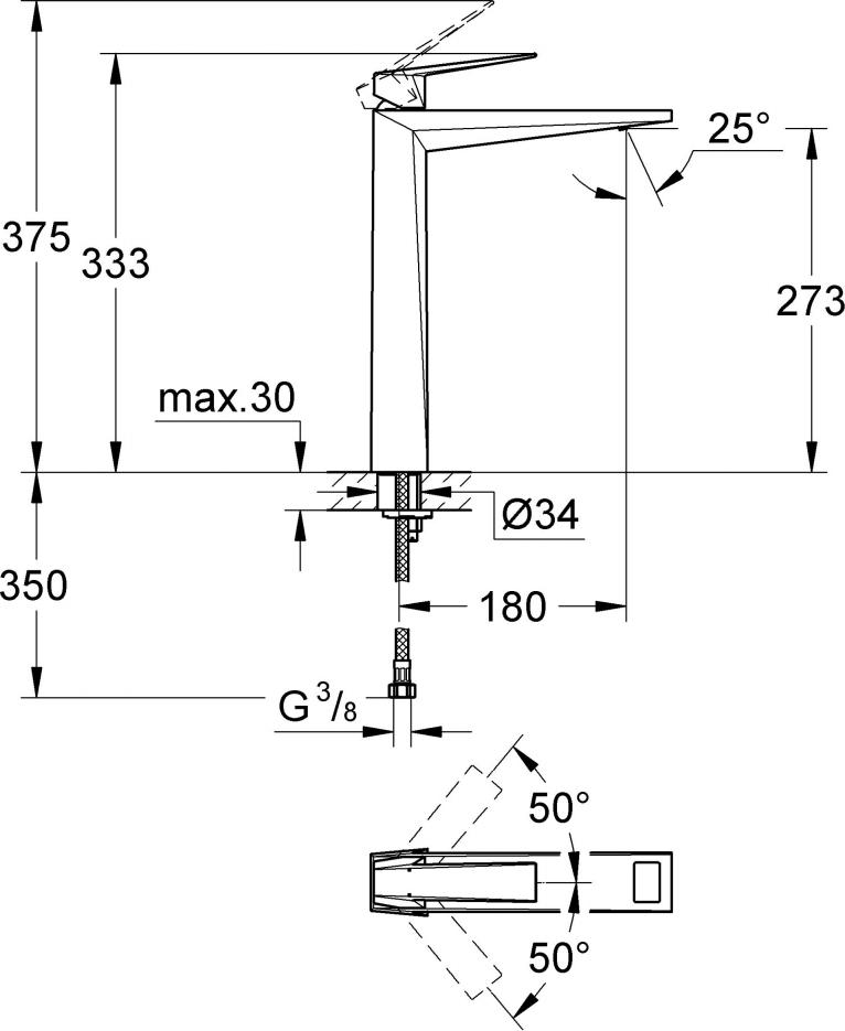 Смеситель Grohe Allure Brilliant 23114000 для раковины