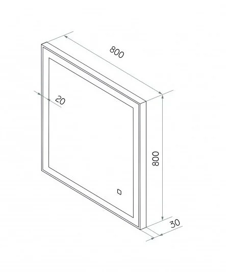 Зеркало Континент Solid Black ЗЛП1608 черный