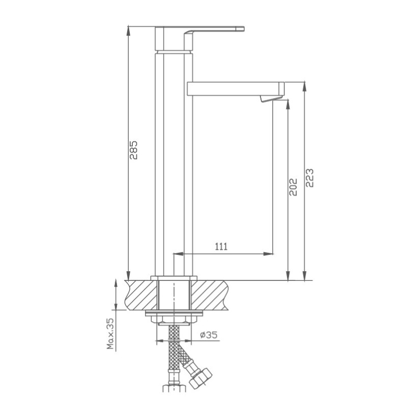 Смеситель для раковины Haiba HB1102 хром