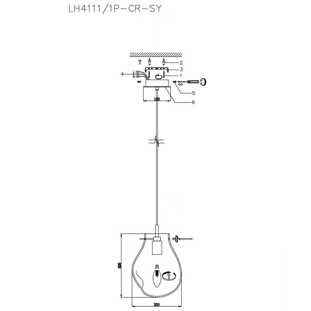 Подвесной светильник Lumien Hall Nertus LH4111/1P-CR-SY