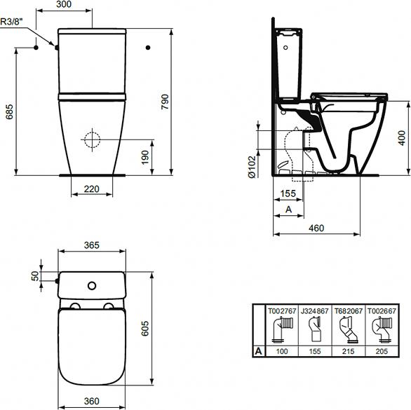 Бачок для унитаза Ideal Standard I.Life S T473501, белый