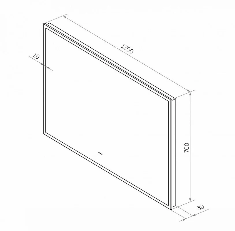 Зеркало Art&Max Sorrento AM-Sor-1200-700-DS-F черный