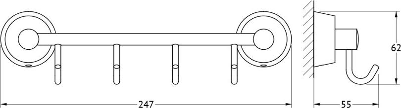 Крючки для полотенец FBS Vizovice VIZ 025