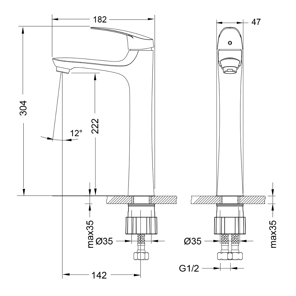 Смеситель для раковины Lemark Linara LM0409C хром