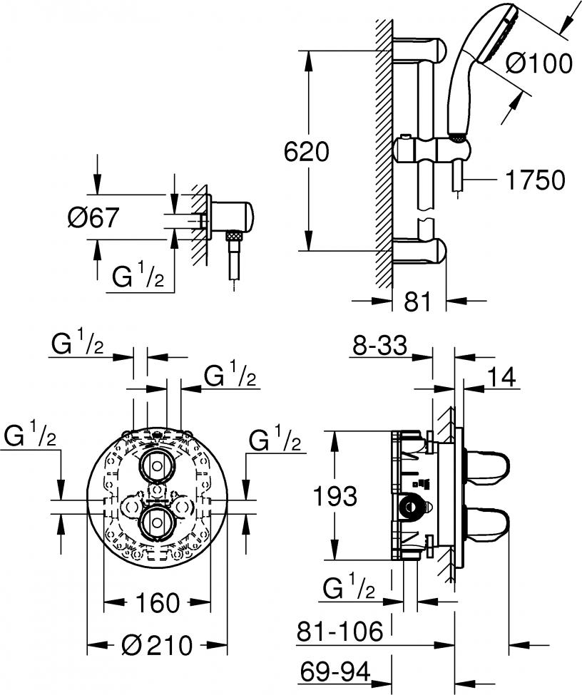 Термостат Grohe Grohtherm 1000 New 34575000