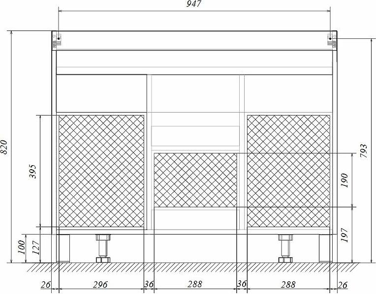 Тумба под раковину 1MarKa Cube 100Н У79527, Белый глянец