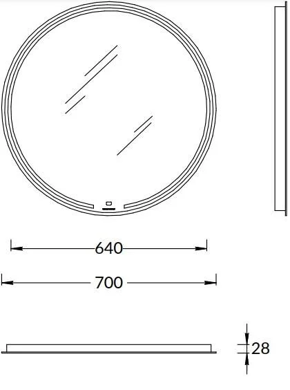 Зеркало Kerama Marazzi Mio MIO.mi.70D\WHT белый